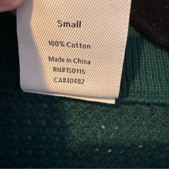 Varley Savannah Forest Green & White Knit Pullover | S - Picture 5 of 8